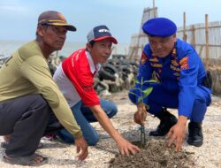 Tosca – Polairud Kolaborasi Tanam 1.000 Mangrove di Pantai Ciparagejaya