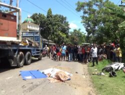 Akibat Rem Blong, Truk Kontainer Lindas Pengendara Motor di Jalur Purwakarta-Karawang