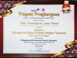 Purwakarta Juara Nasional Pencapaian Pelayanan KB Pasca Persalinan