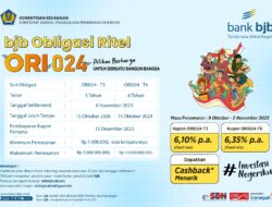 Bank bjb Tawarkan ORI024, Tenor hingga 6 Tahun dan Ada Cashback