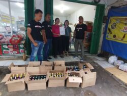 Malam Pergantian Tahun 2024, Polres Subang Sita Ratusan Botol Miras di 8 Lokasi
